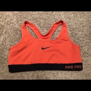 Pink nike sport bra